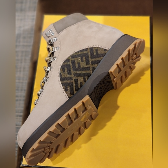 Fendi Leather Monogram Hiking Boots main image 5